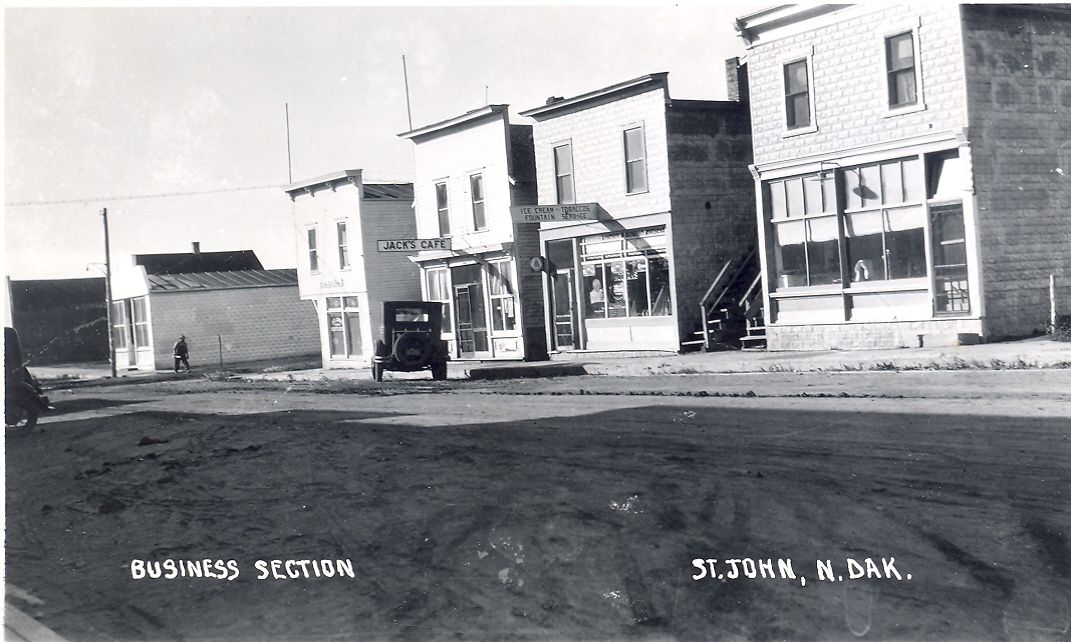 Business Section St John ND  circa 1908